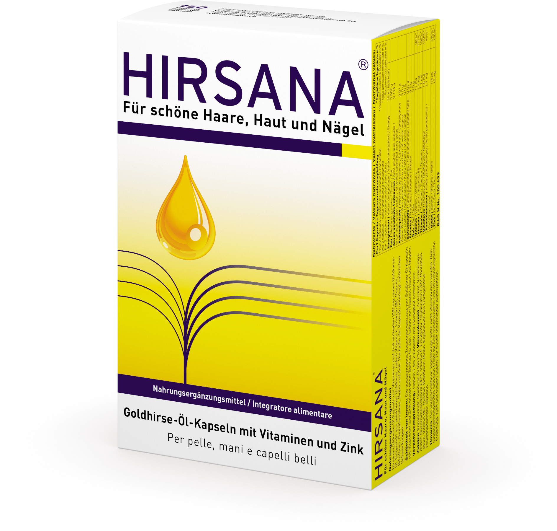 HIRSANA Capsules huile millet doré, image principale