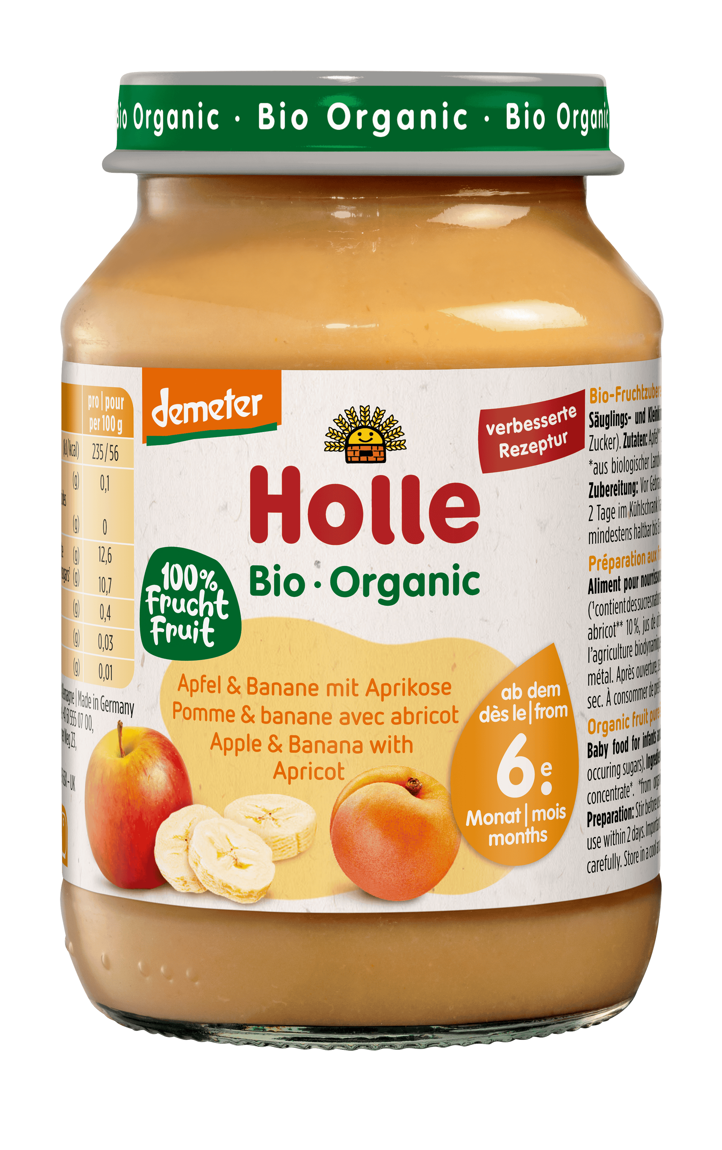 HOLLE Apfel Banane mit Aprikose