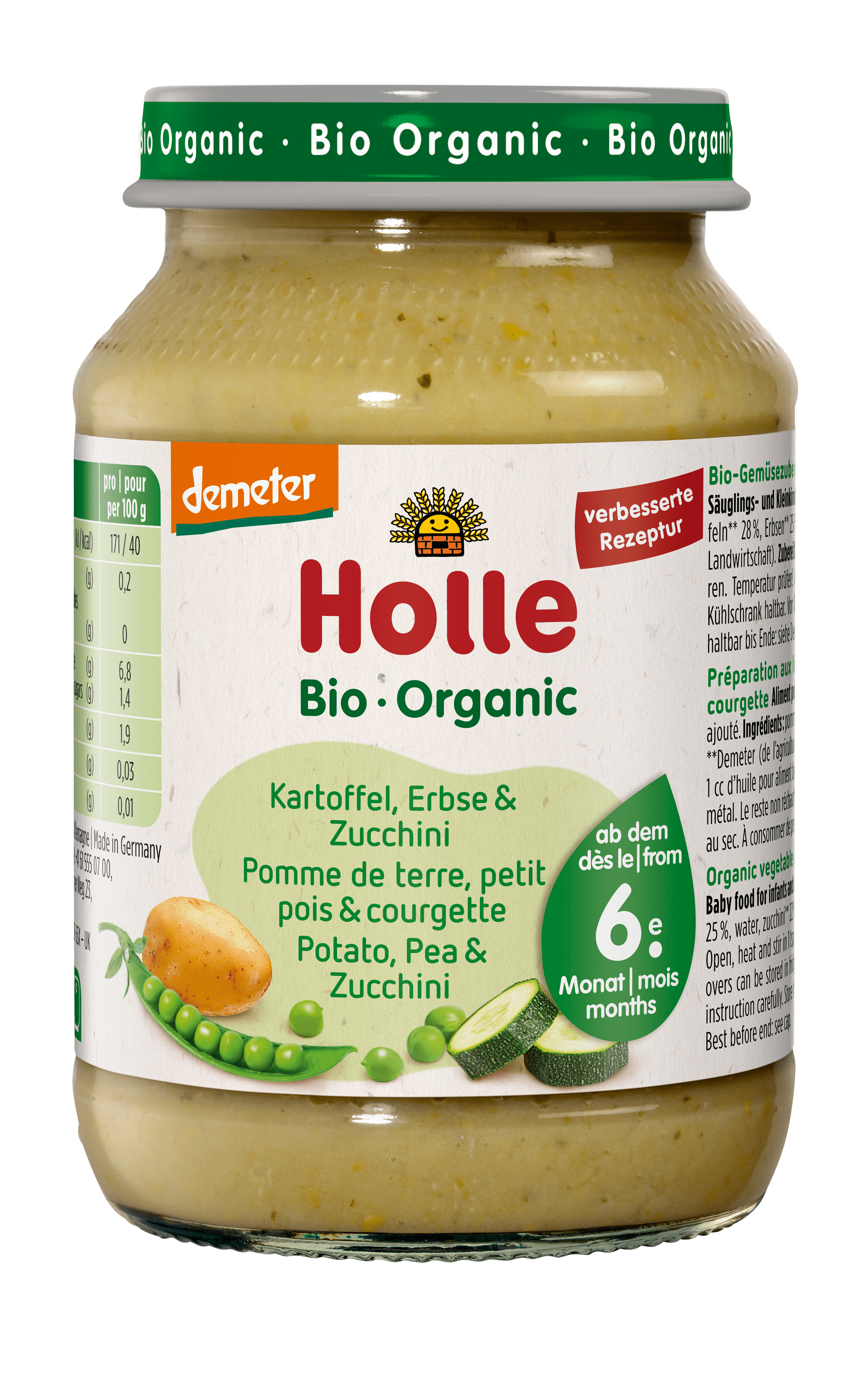 HOLLE pomme de terre petit pois et courgette