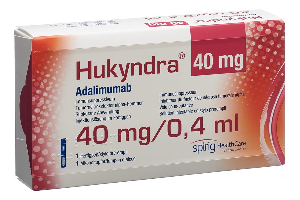 HUKYANDRA Inj Lös 40 mg/0.4ml Fertigpen Fertpen 0.4 ml, Hauptbild