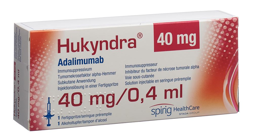 HUKYANDRA Inj Lös 40 mg/0.4ml Fertigspritze Fertspr 0.4 ml, Hauptbild