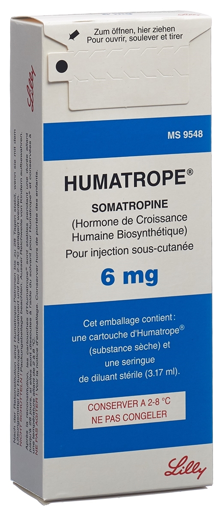 HUMATROPE subst sèche 6 mg cum solvens amp 1 pce, image 2 sur 2