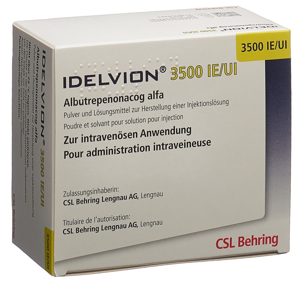 Idelvion subst sèche 3500 IE avec solvant et set d’administration flac 1 pce, image principale
