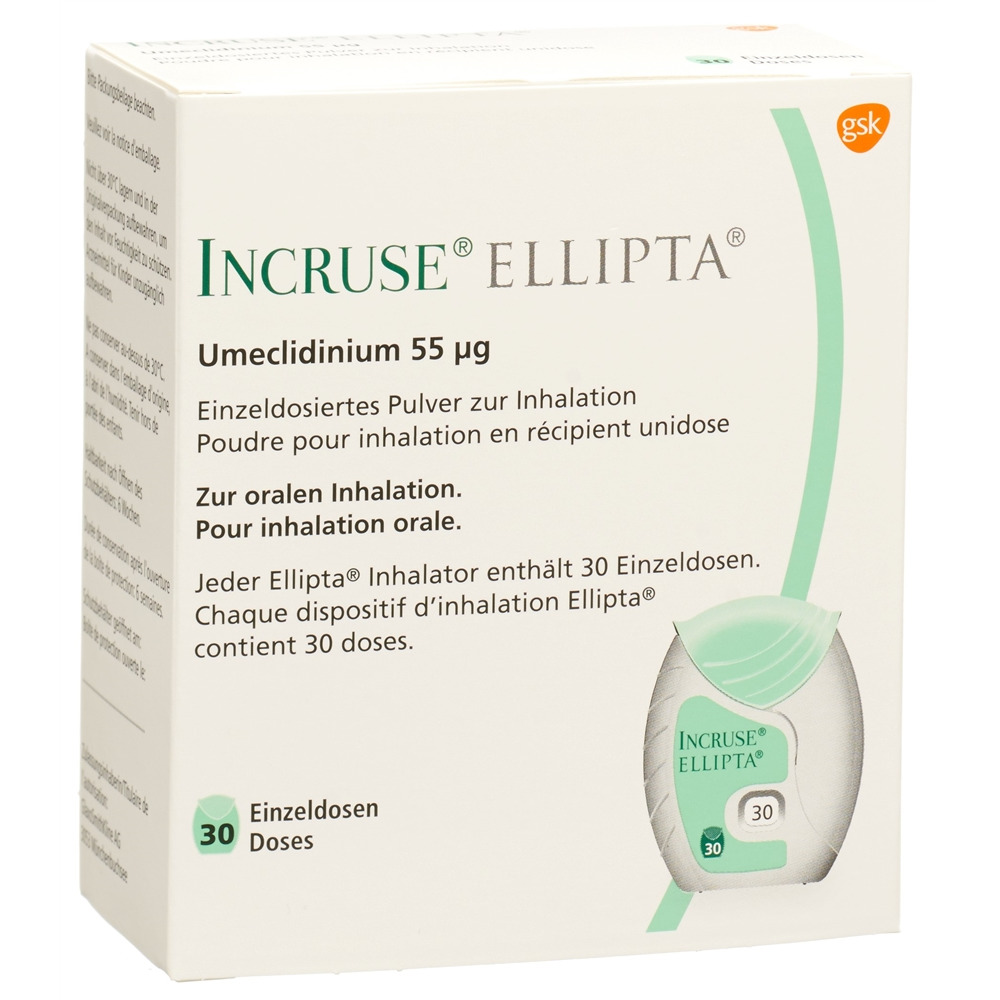 INCRUSE ELLIPTA pdr inh 55 mcg 30 dos, image principale