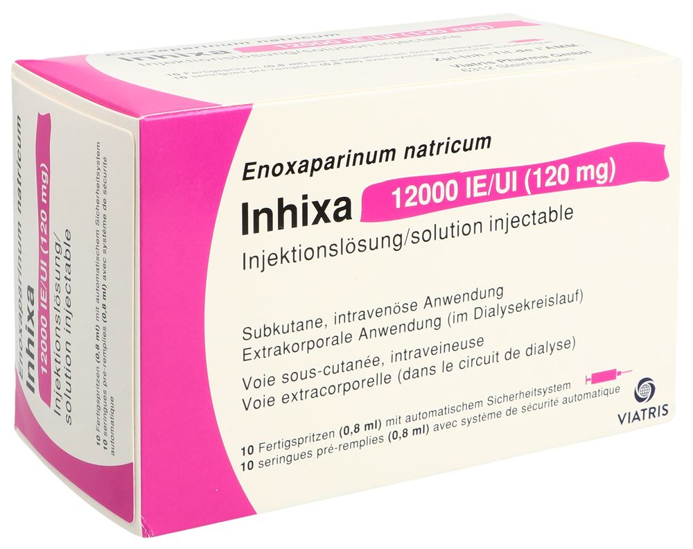INHIXA Inj Lös 120 mg/0.8ml Fertspr 0.8 ml, Hauptbild INHIXA Inj Lös 120 mg/0.8ml Fertspr 0.8 ml, Hauptbild