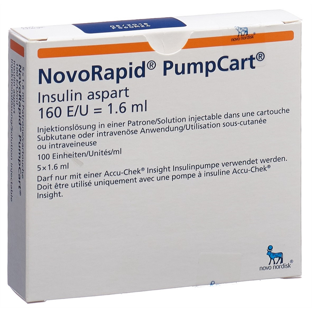 INSULINE NovoRapid PumpCart 100 E/ml, image principale