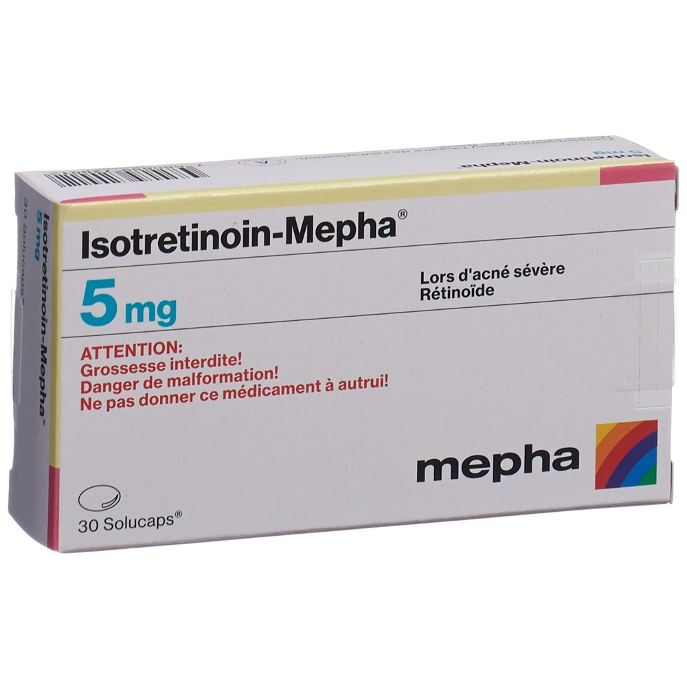 ISOTRETINOINE Mepha 5 mg, image 2 sur 2