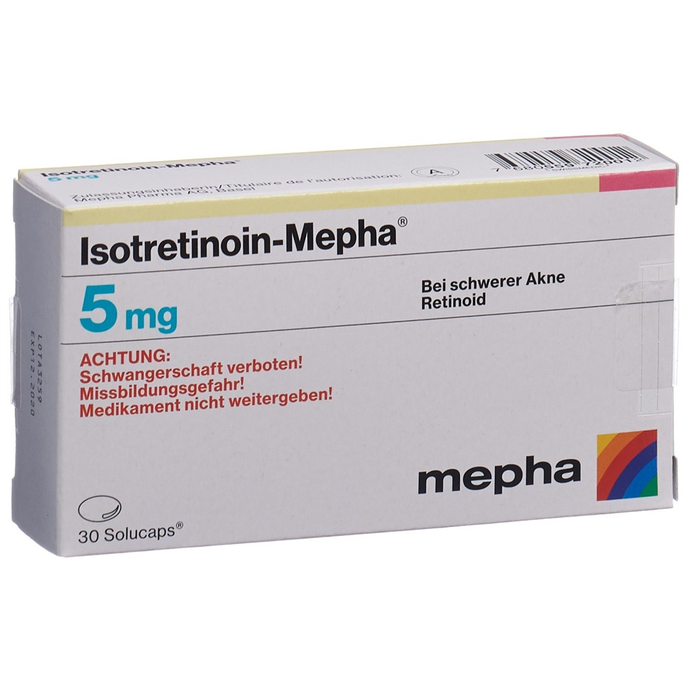 ISOTRETINOINE Mepha 5 mg, image principale