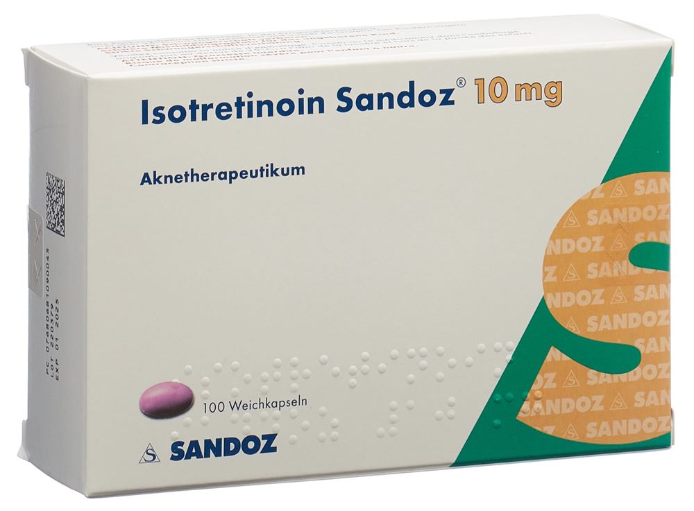 ISOTRETINOINE Sandoz 10 mg, image principale