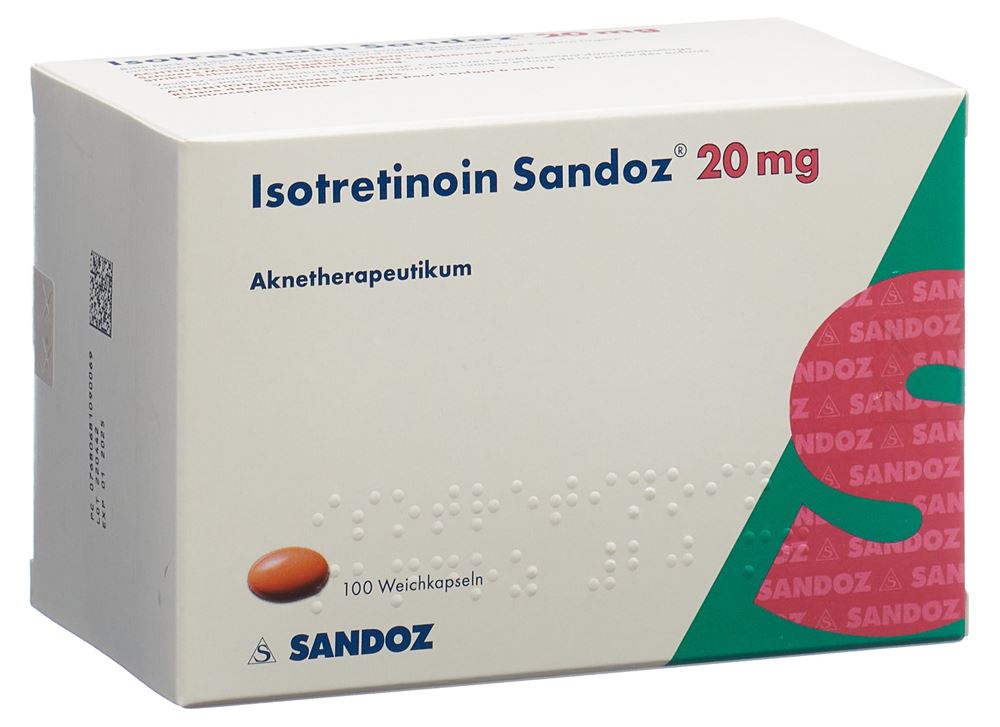 ISOTRETINOINE Sandoz 20 mg, image principale