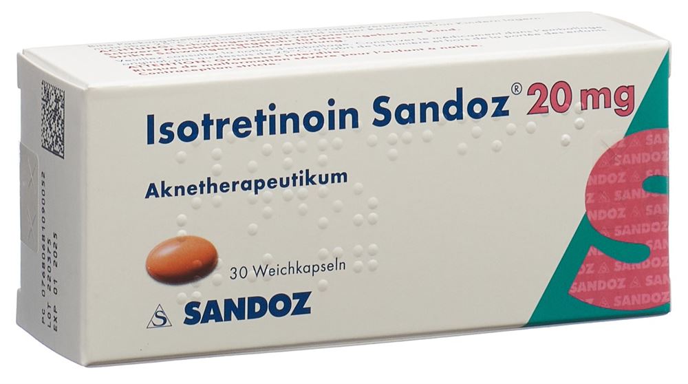 ISOTRETINOINE Sandoz 20 mg, image principale