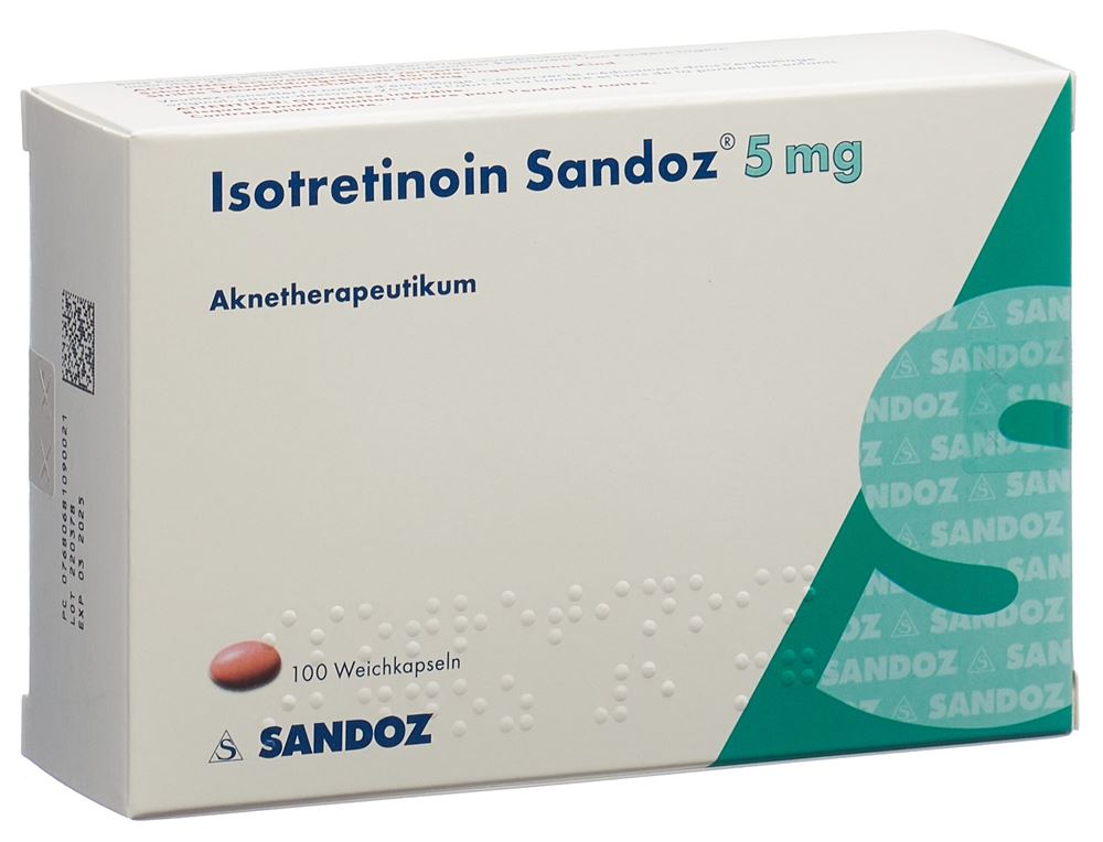 ISOTRETINOINE Sandoz 5 mg, image principale