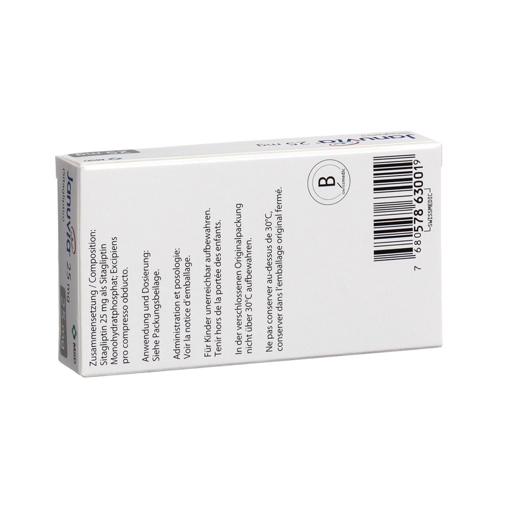 JANUVIA cpr pell 25 mg blist 28 pce, image 2 sur 2