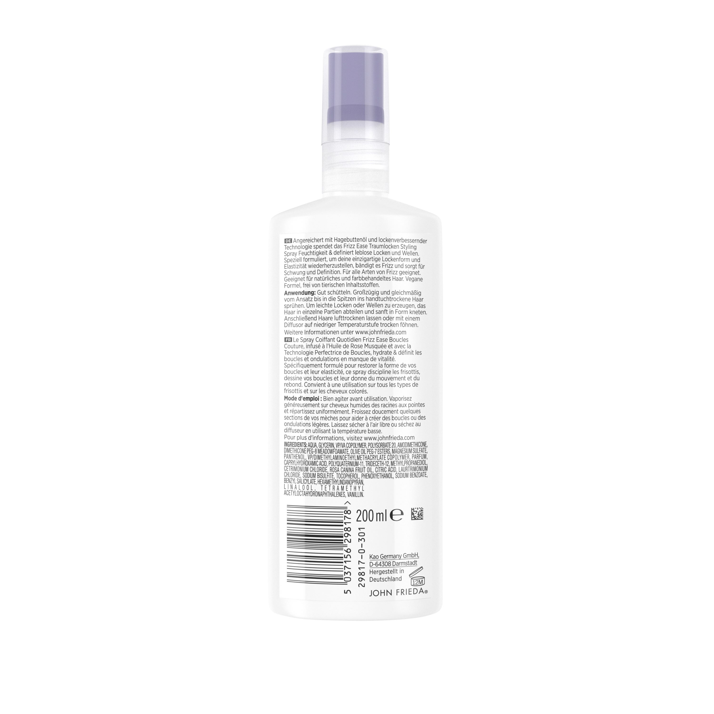 JOHN FRIEDA Frizz Ease spray coiffant boucles couture, image 2 sur 2