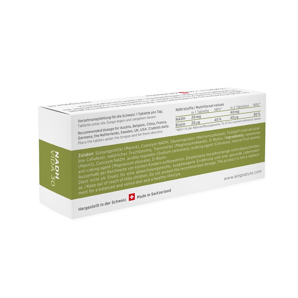 KINGNATURE NADH Vida 20 mg, image 3 sur 4