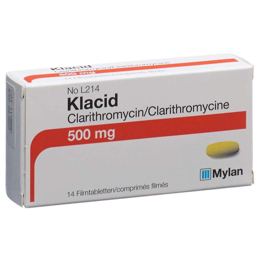 KLACID Filmtabl 500 mg Blist 14 Stk, Hauptbild