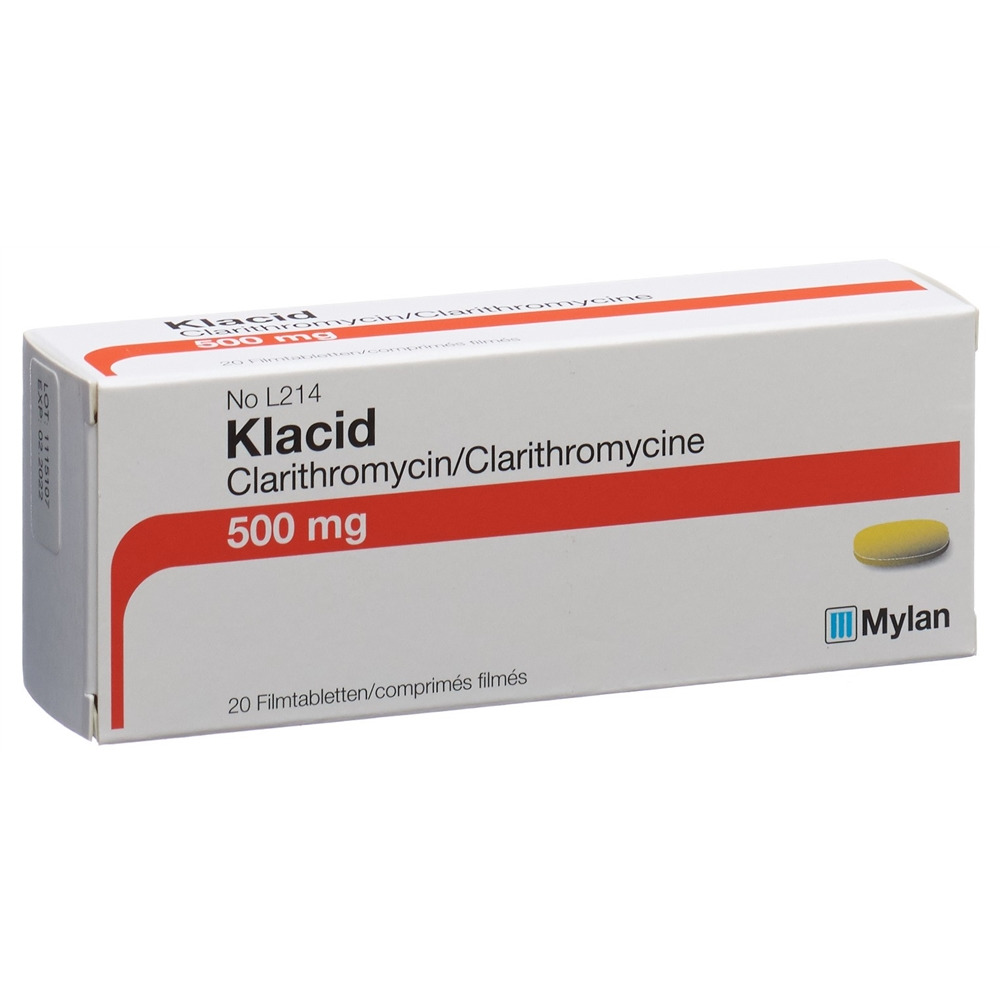 KLACID Filmtabl 500 mg Blist 20 Stk, Hauptbild