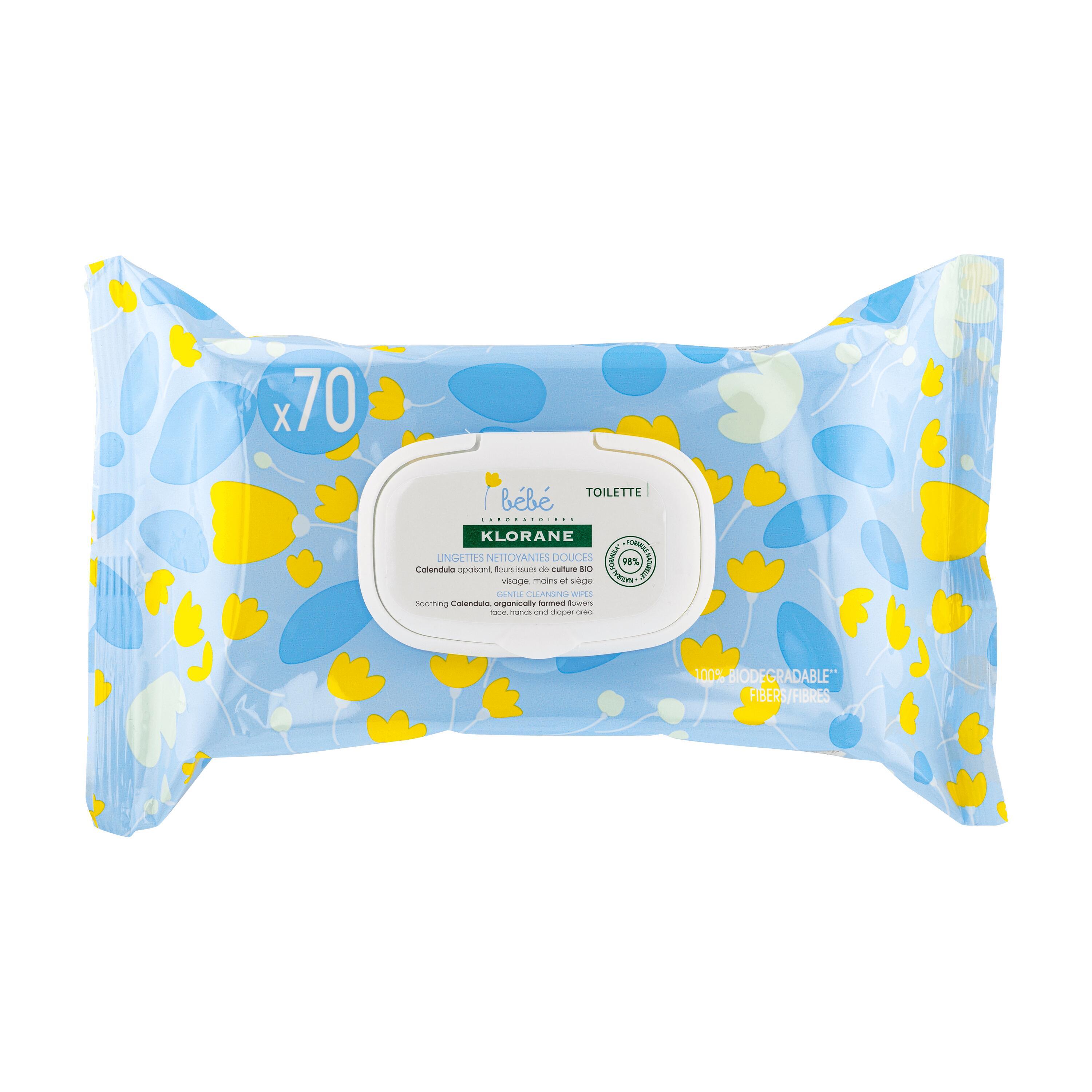 Klorane Bébé Lingettes visage & mains