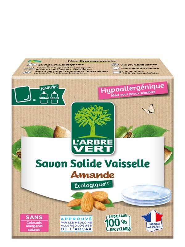 L'ARBRE VERT savon solide vaisselle, image principale