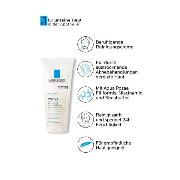 La Roche-Posay Effaclar H Isobiome crème lavante, image 4 sur 6