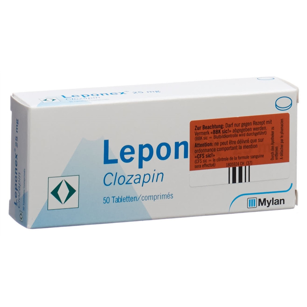 Leponex cpr 25 mg blist 50 pce, image principale