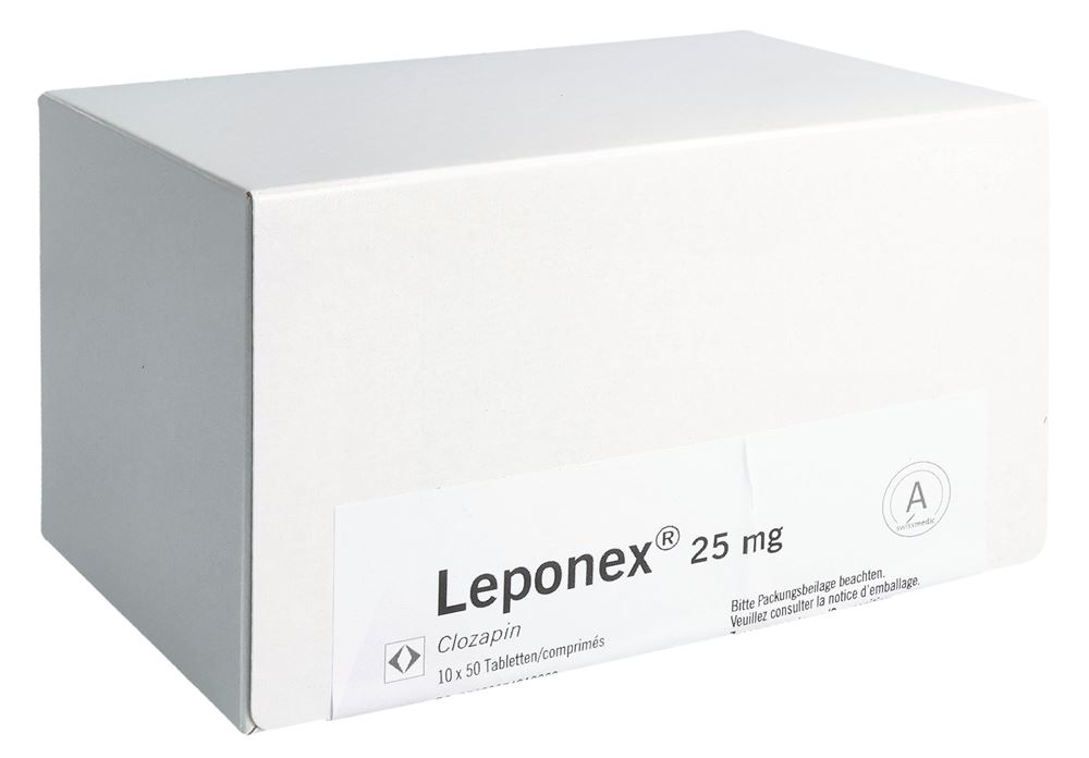 Leponex cpr 25 mg blist 500 pce, image principale