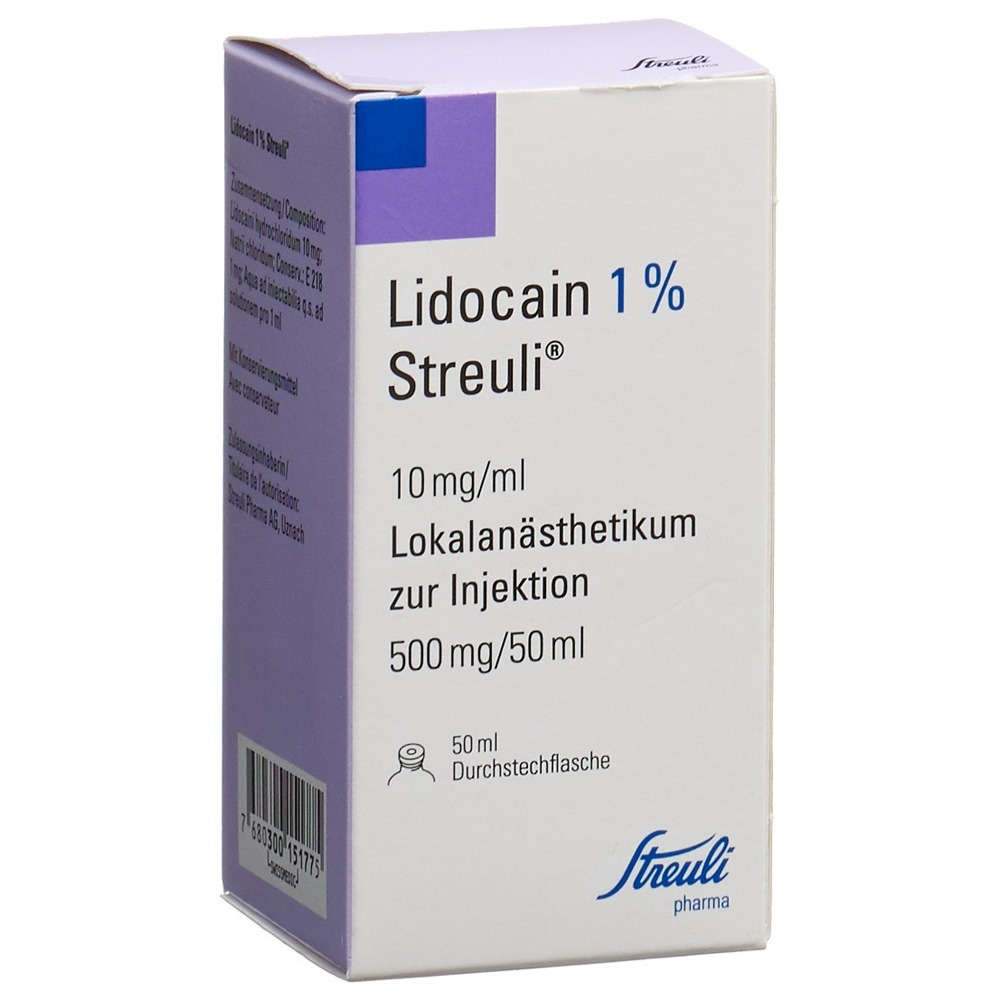 LIDOCAINE Streuli Inj Ls 500 mg/50ml (Durchstechflaschen) Durchstf 50 ml |  Sun Store Apotheke