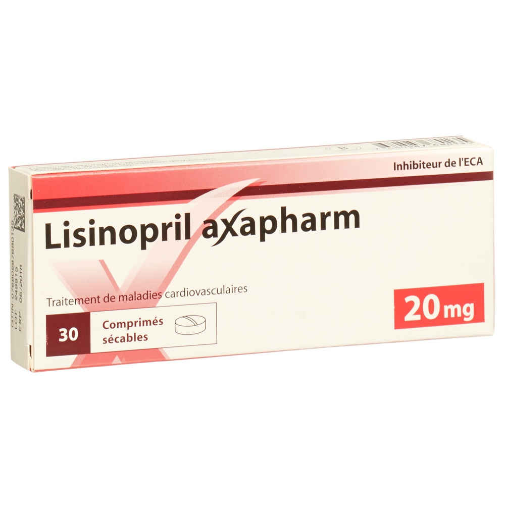 LISINOPRIL axapharm 20 mg, image 2 sur 2