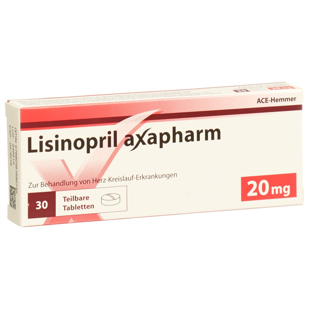 LISINOPRIL axapharm 20 mg, Hauptbild