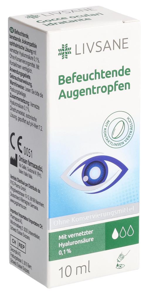 LIVSANE Befeuchtende Augentropfen, Hauptbild