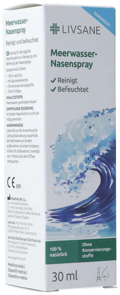 LIVSANE Nasenspray isotonisches Meerwasser Spr 30 ml