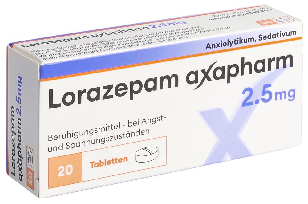 LORAZEPAM axapharm 2.5 mg, image principale