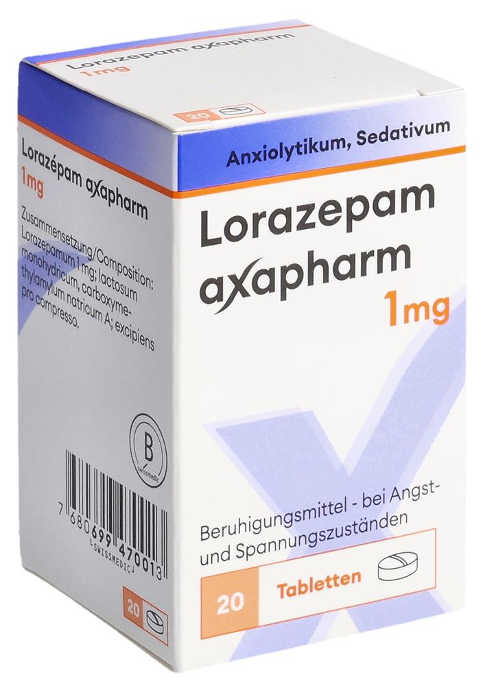 LORAZEPAM axapharm 1 mg, Hauptbild