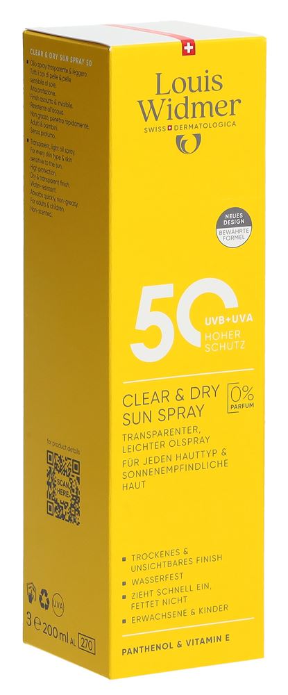 LOUIS WIDMER Clear & Dry Sun Spray