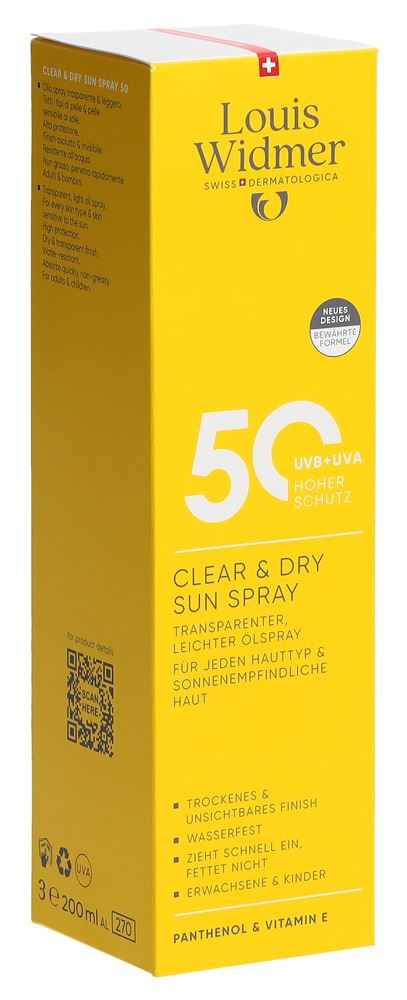 LOUIS WIDMER Clear & Dry Sun spray