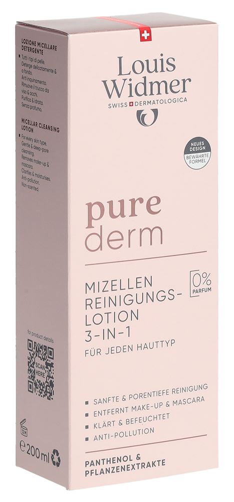 LOUIS WIDMER Purederm lotion nettoyante micellaire