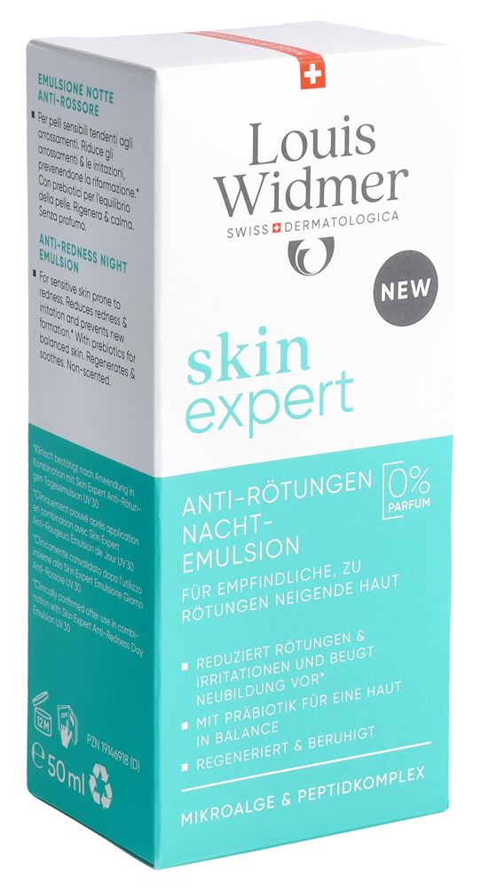 LOUIS WIDMER Skinexpert Anti-Rötungen Nachtemulsion