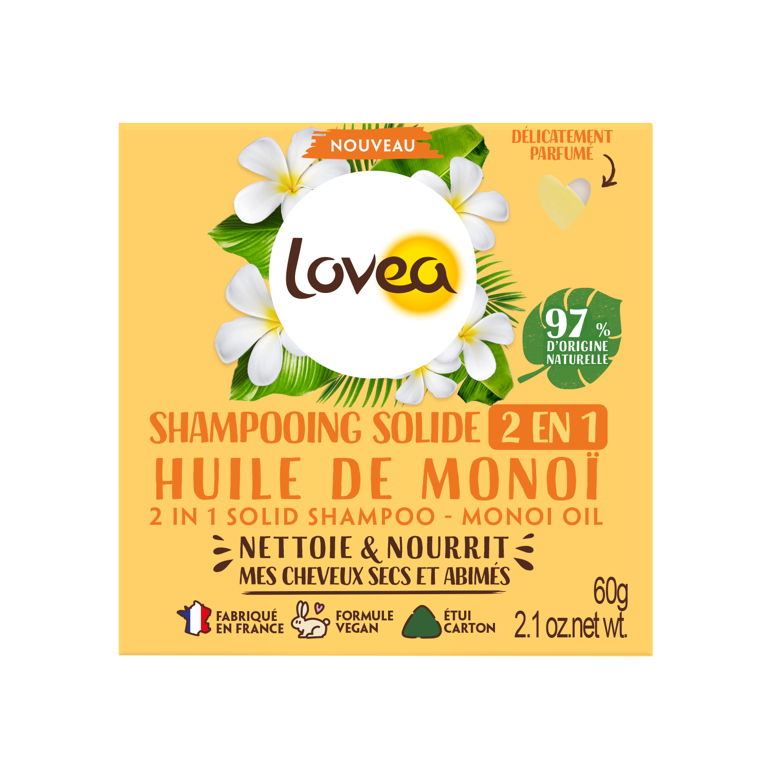 Lovea shampooing solide 2 en 1, image principale