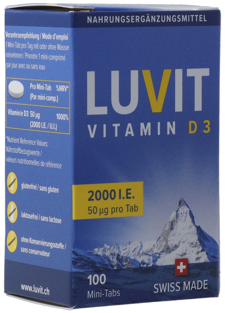 LUVIT Vitamin D3 Mini-Tabs 2000 IE