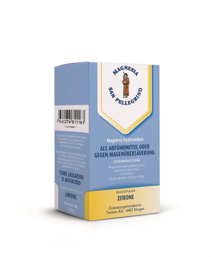 MAGNESIA SAN PELLEGRINO pdr eff citron fl 125 g