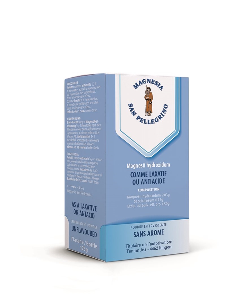 MAGNESIA SAN PELLEGRINO pdr eff sans arôme fl 125 g, image 2 sur 2
