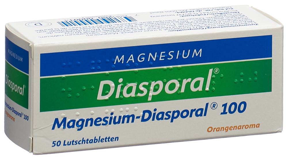 MAGNESIUM DIASPORAL cpr sucer 100 mg arôme orange blist 50 pce, image principale