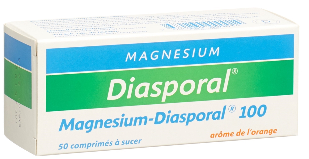 MAGNESIUM DIASPORAL Lutschtabl 100 mg Orangenaroma Blist 50 Stk, Bild 2 von 3