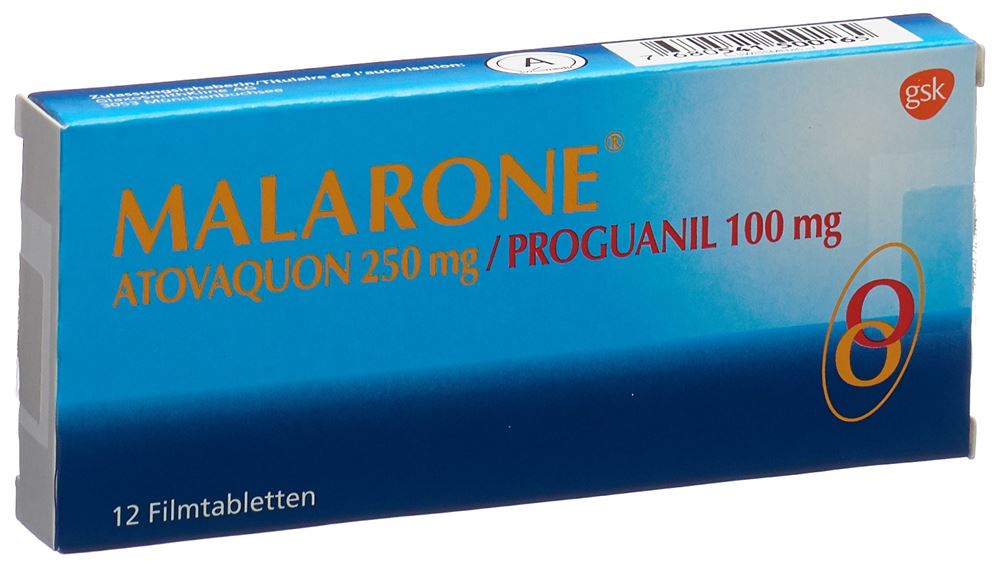 MALARONE Filmtabl 250/100 mg Blist 12 Stk, Hauptbild