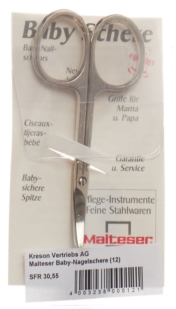 MALTESER Baby Nagelschere schräg