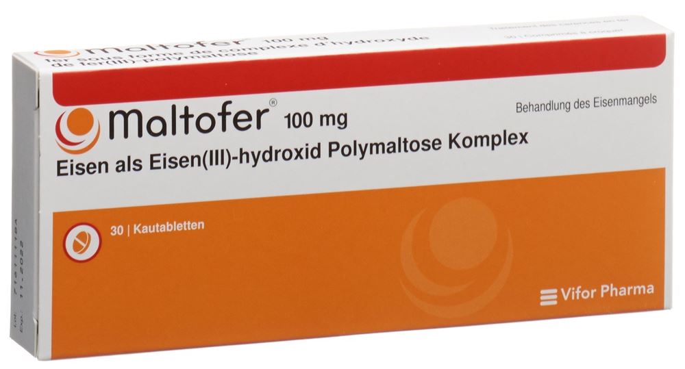 MALTOFER cpr croquer 100 mg blist 30 pce, image principale