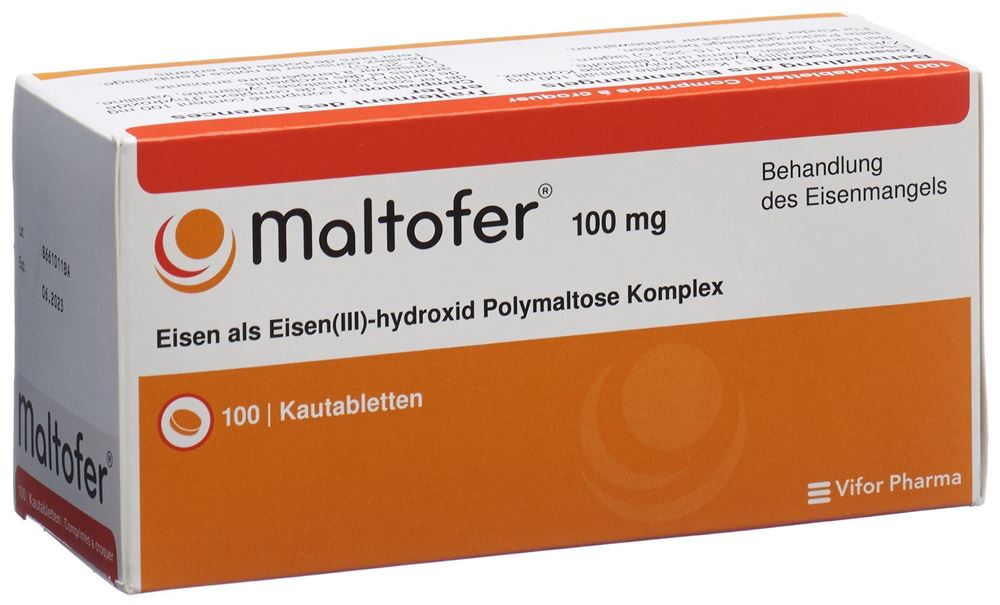 MALTOFER Kautabl 100 mg Blist 100 Stk, Hauptbild