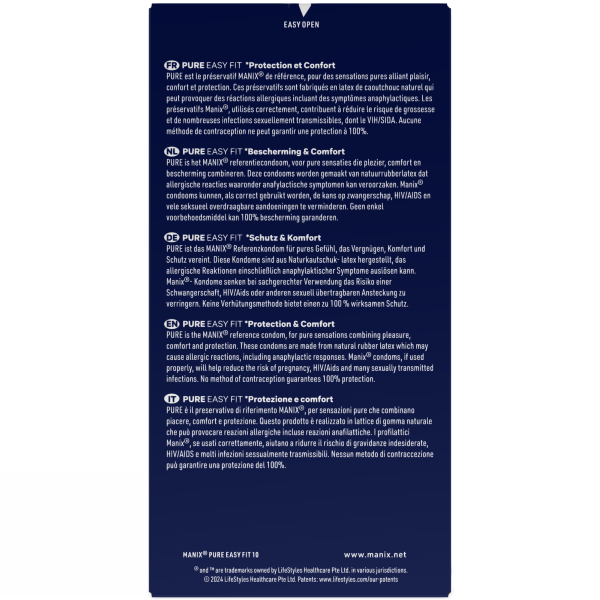 MANIX PURE Protection & Confort Präservative, Bild 2 von 2