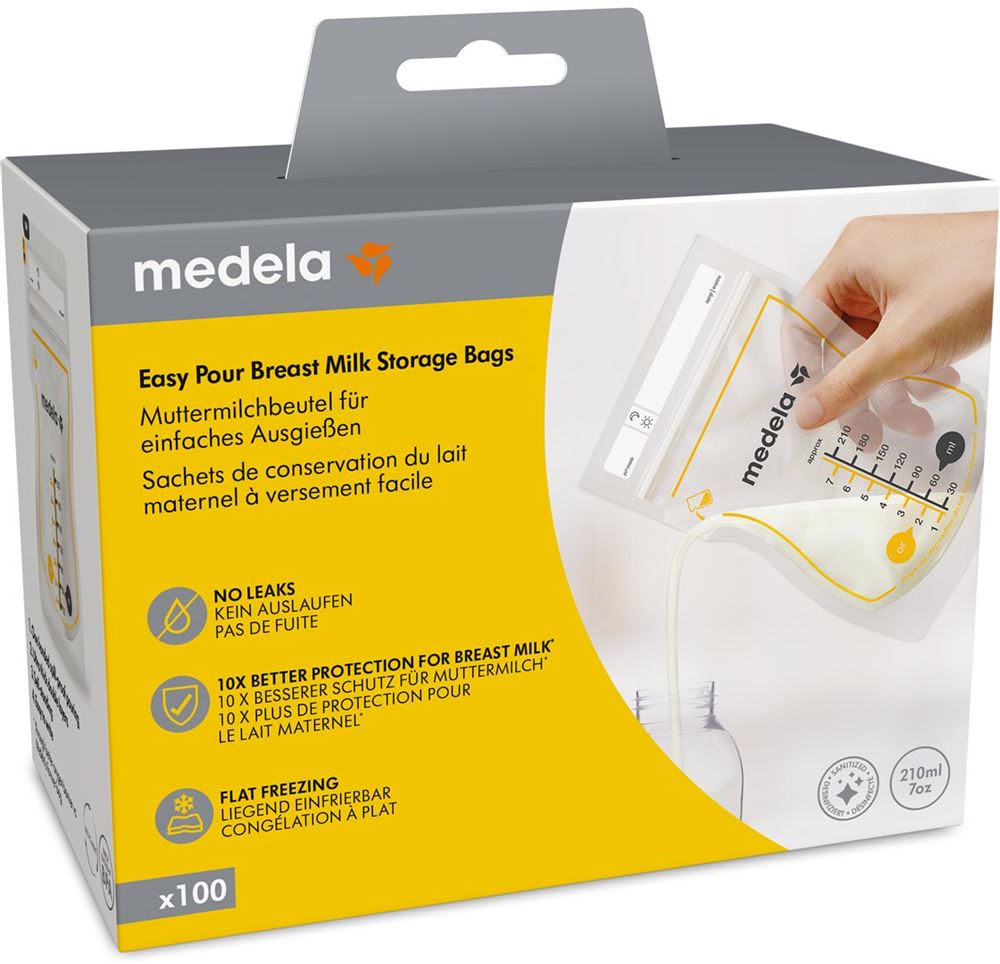 MEDELA Easy Pour sachets de conservation du lait maternel, image principale