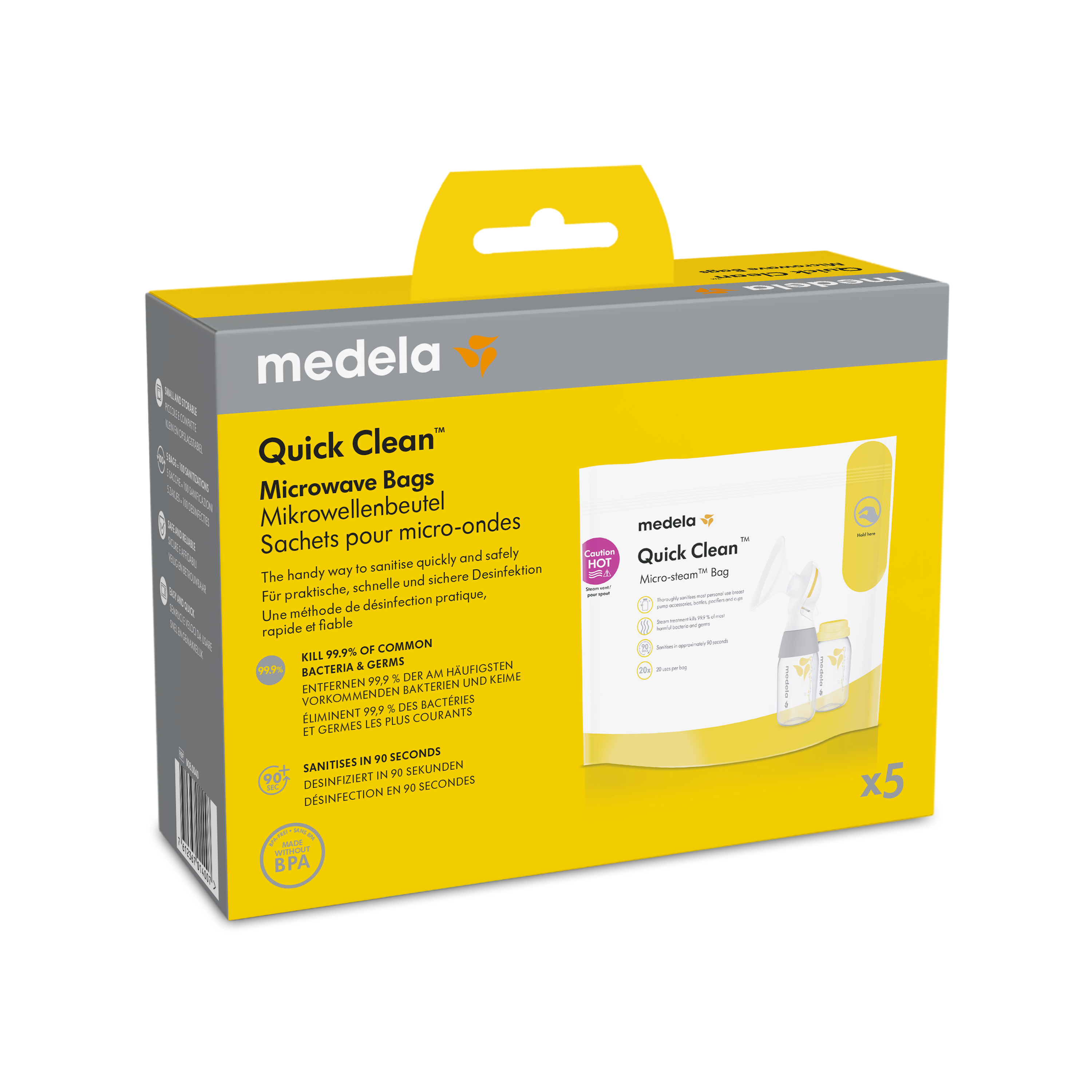 MEDELA sachet pour la stérilisation aux micro-ondes, image principale